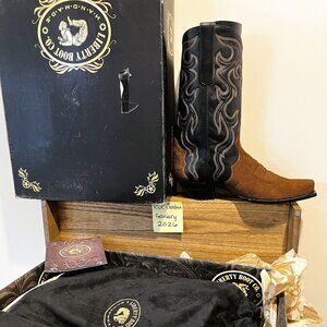 NIB Liberty Boot Co. Sand Suede Triads w/Kangaroo Tops in men's size 12D